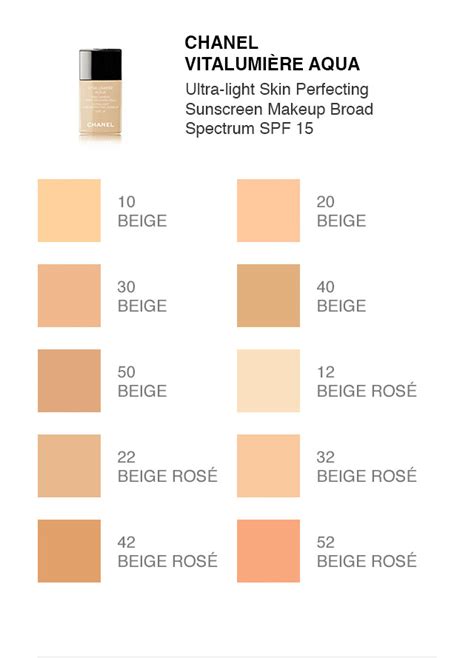 chanel vitalumiere 30 sand color shade chart